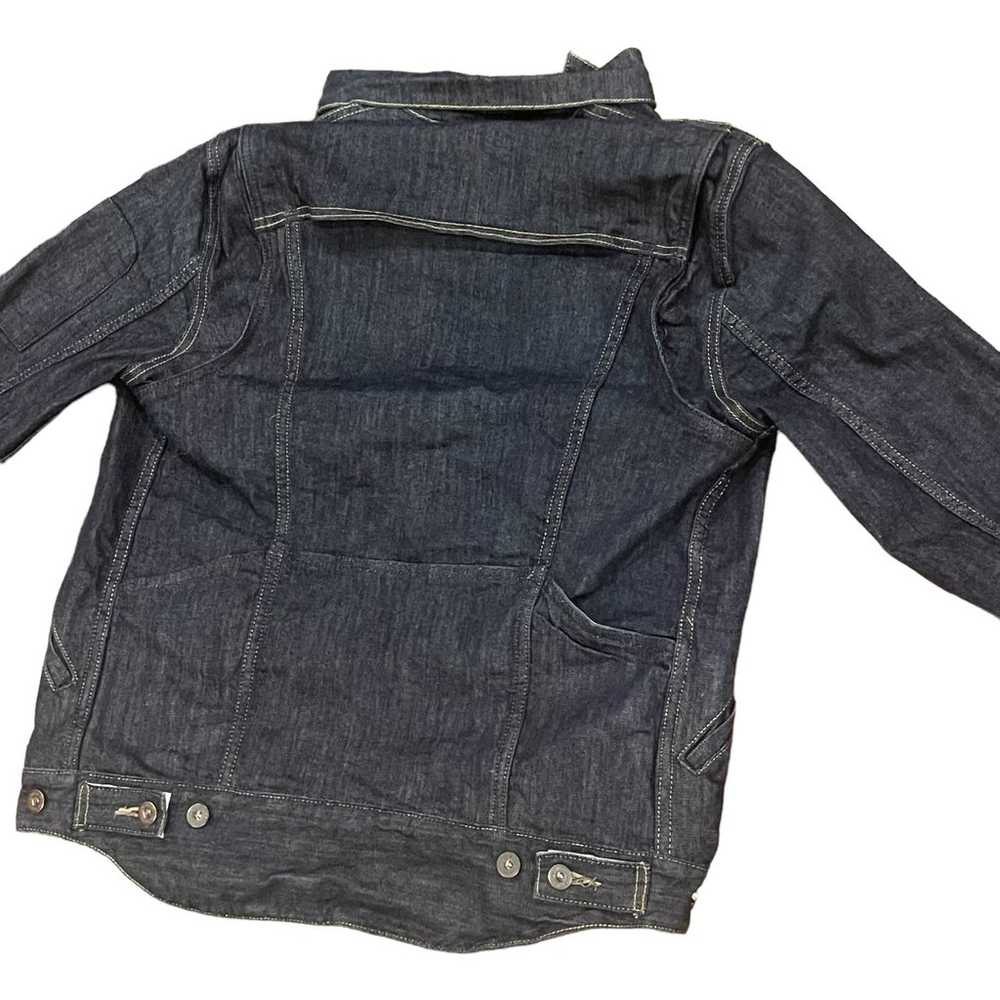 Womans Levi original riveted jean jacket size M - image 8