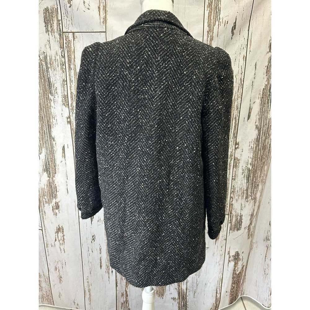 Vintage New York Girl Tweed Coat Black/Gray Size … - image 4