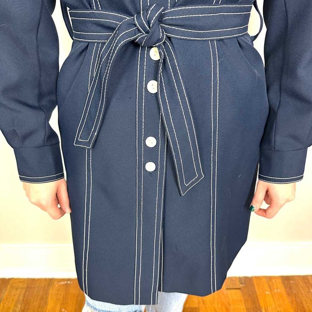 Vintage 70s Mod Belted Trench Coat - image 3