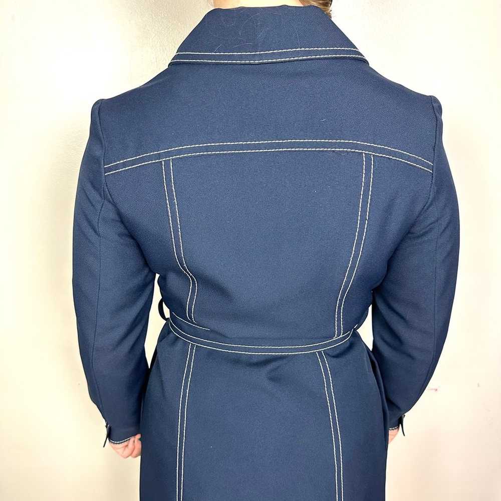 Vintage 70s Mod Belted Trench Coat - image 5