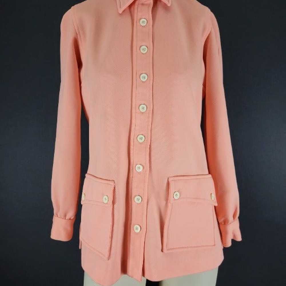 70s Peach Leisure Suit Jacket - image 2