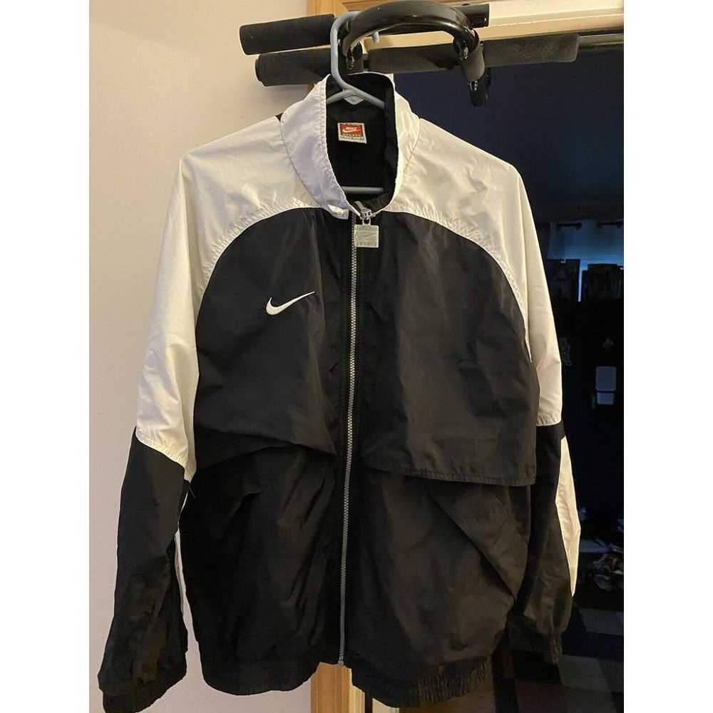 Vintage 90's Nike Sportswear Black White Swoosh W… - image 1