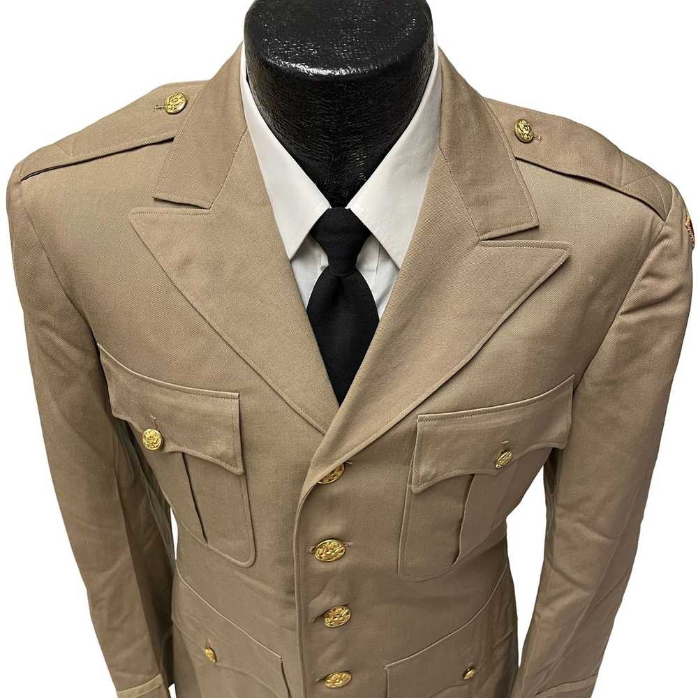 Unkwn Vtg BESPOKE US Army Officers Uniform Milita… - image 12