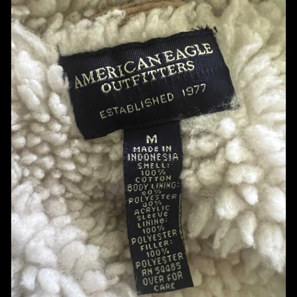 AMERICAN EAGLE Vintage Corduroy Coat M Sherpa Lin… - image 7