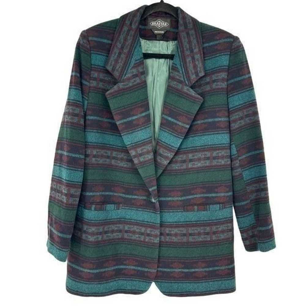 Vintage Braetan Southwestern Blazer Coat Wool  Wo… - image 1