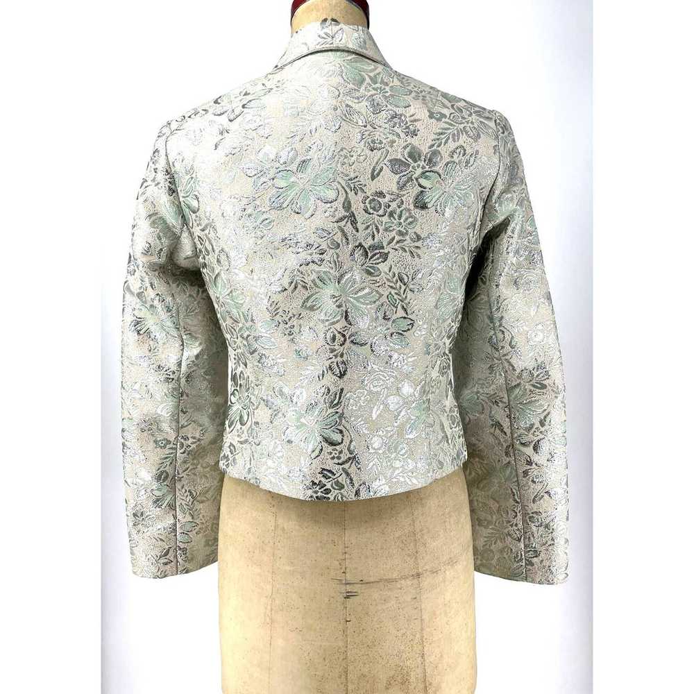 Vintage Old Navy Metallic Floral Tapestry Blazer … - image 6