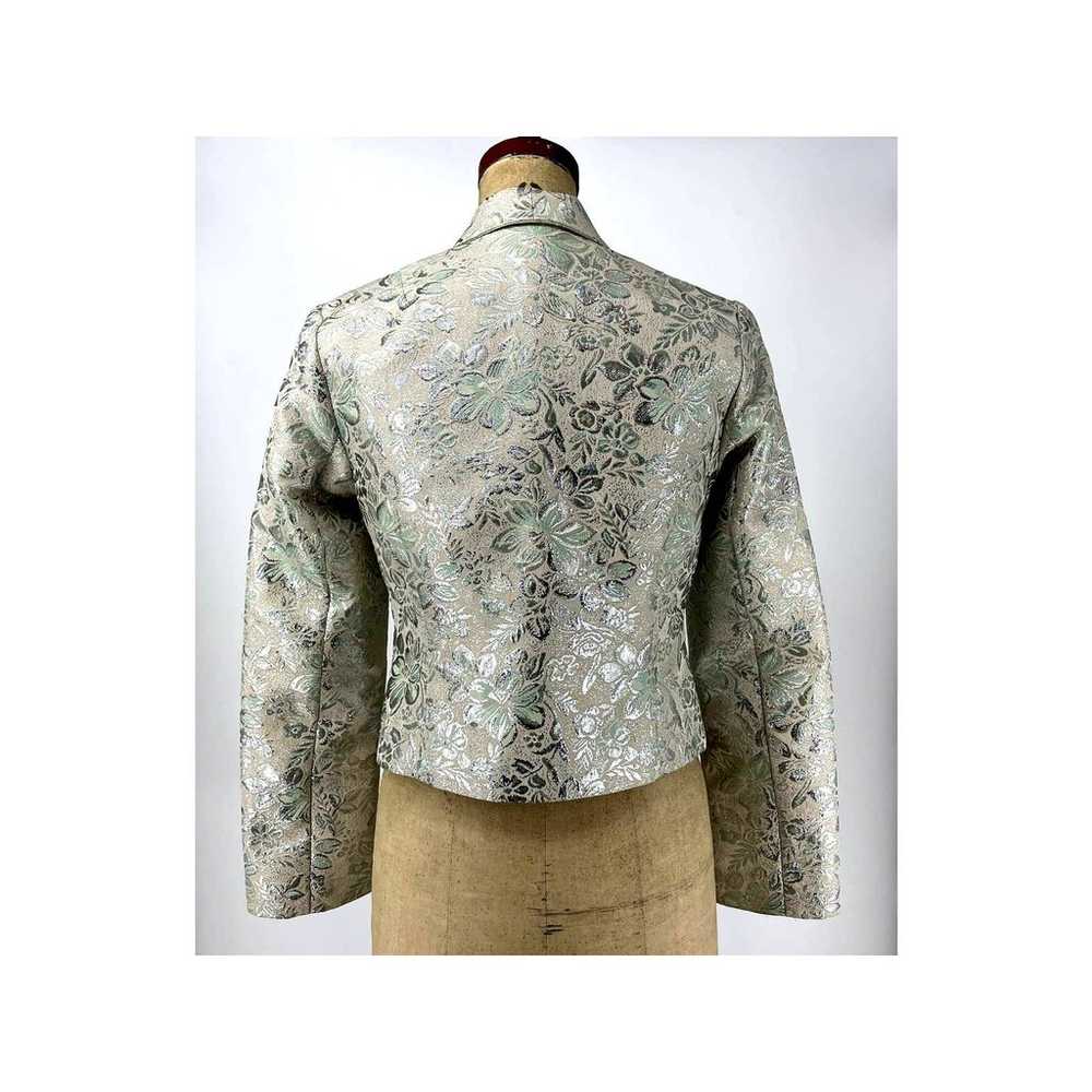 Vintage Old Navy Metallic Floral Tapestry Blazer … - image 7