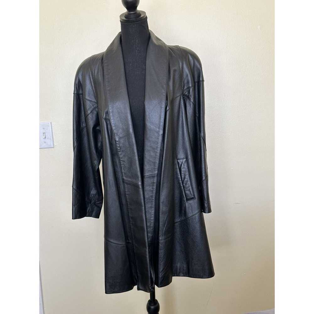 Preston & York Women’s Black Leather Coat - image 11