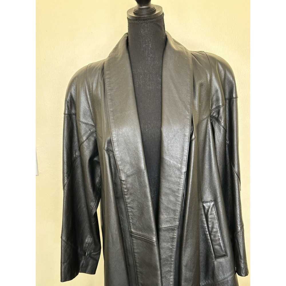 Preston & York Women’s Black Leather Coat - image 12