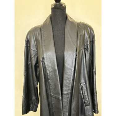 Preston & York Women’s Black Leather Coat - image 1