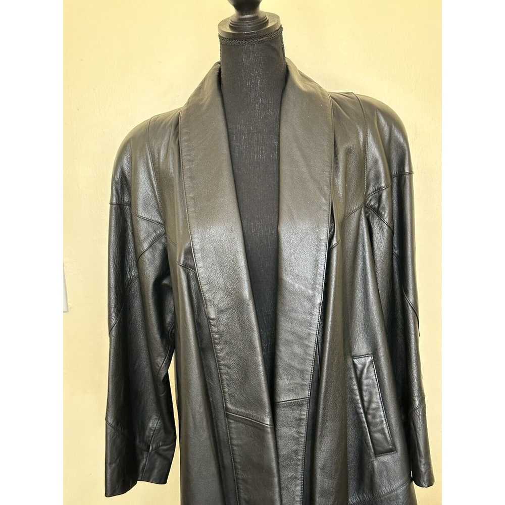 Preston & York Women’s Black Leather Coat - image 7