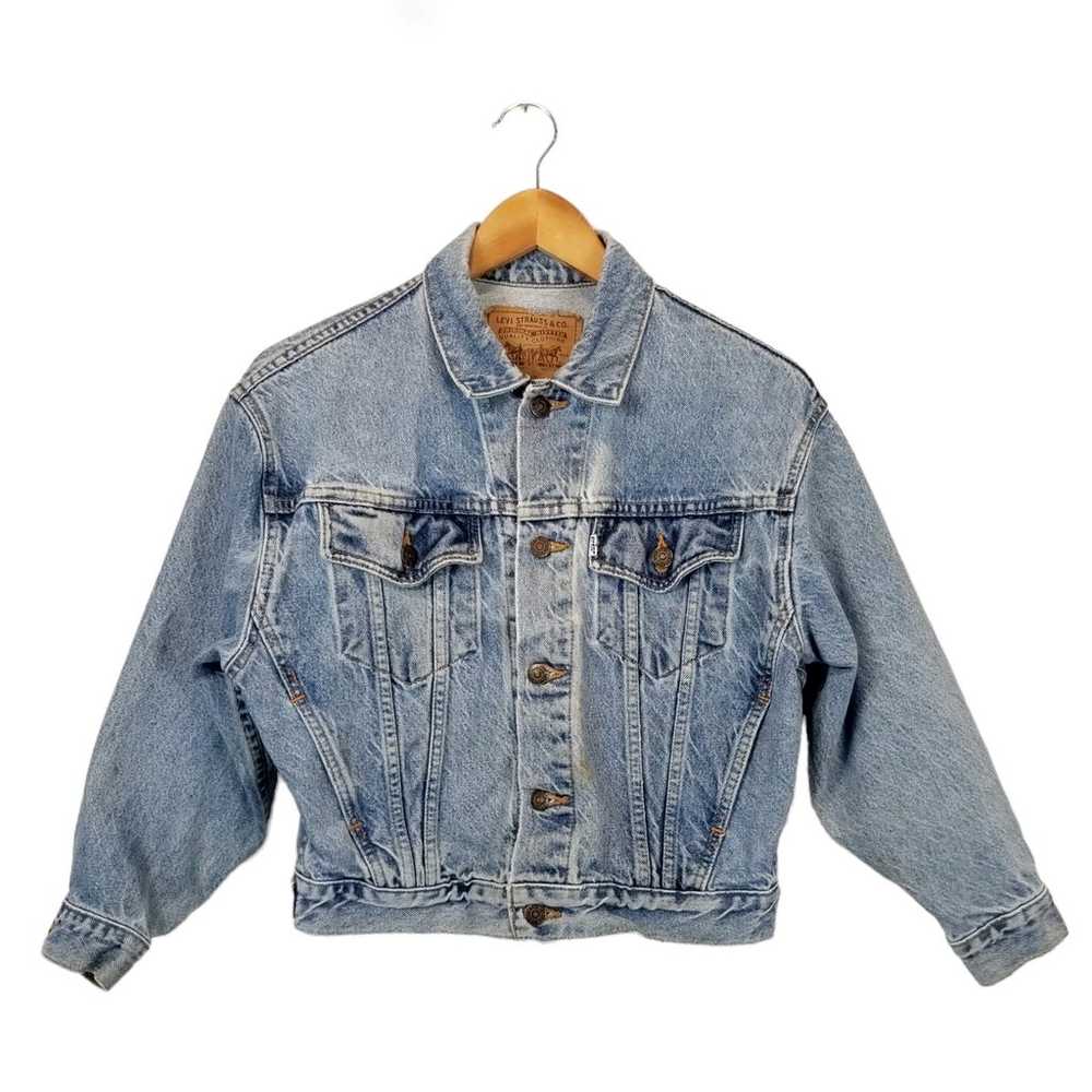 Levi's Women's Vintage Cropped Denim Jean Trucker… - image 1