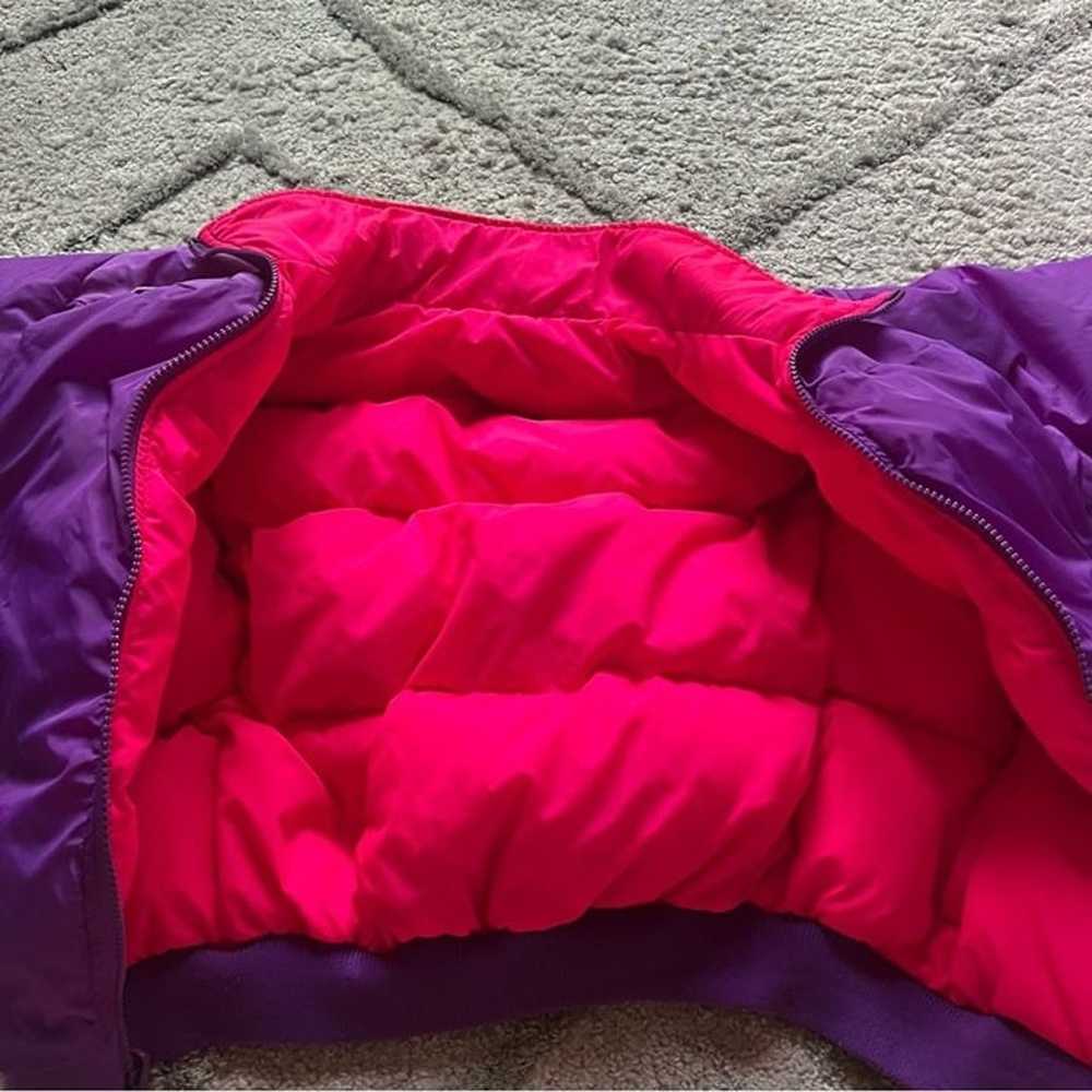 Vintage Columbia puffer jacket crop down neon pur… - image 7