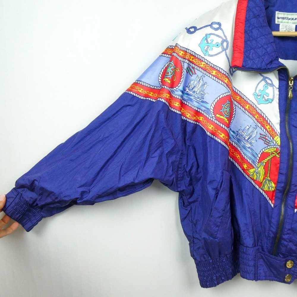 Westbound Nautical Yacht Ship 80s 90s Windbreaker… - image 3