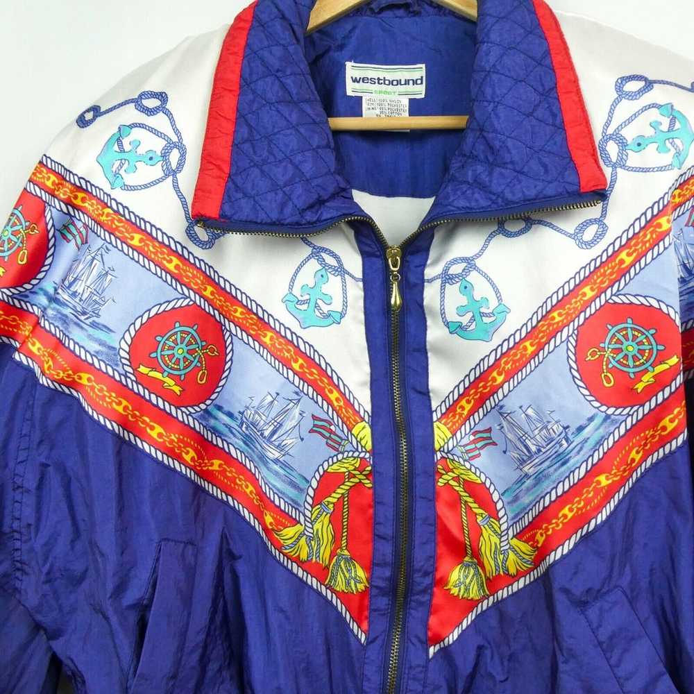 Westbound Nautical Yacht Ship 80s 90s Windbreaker… - image 4