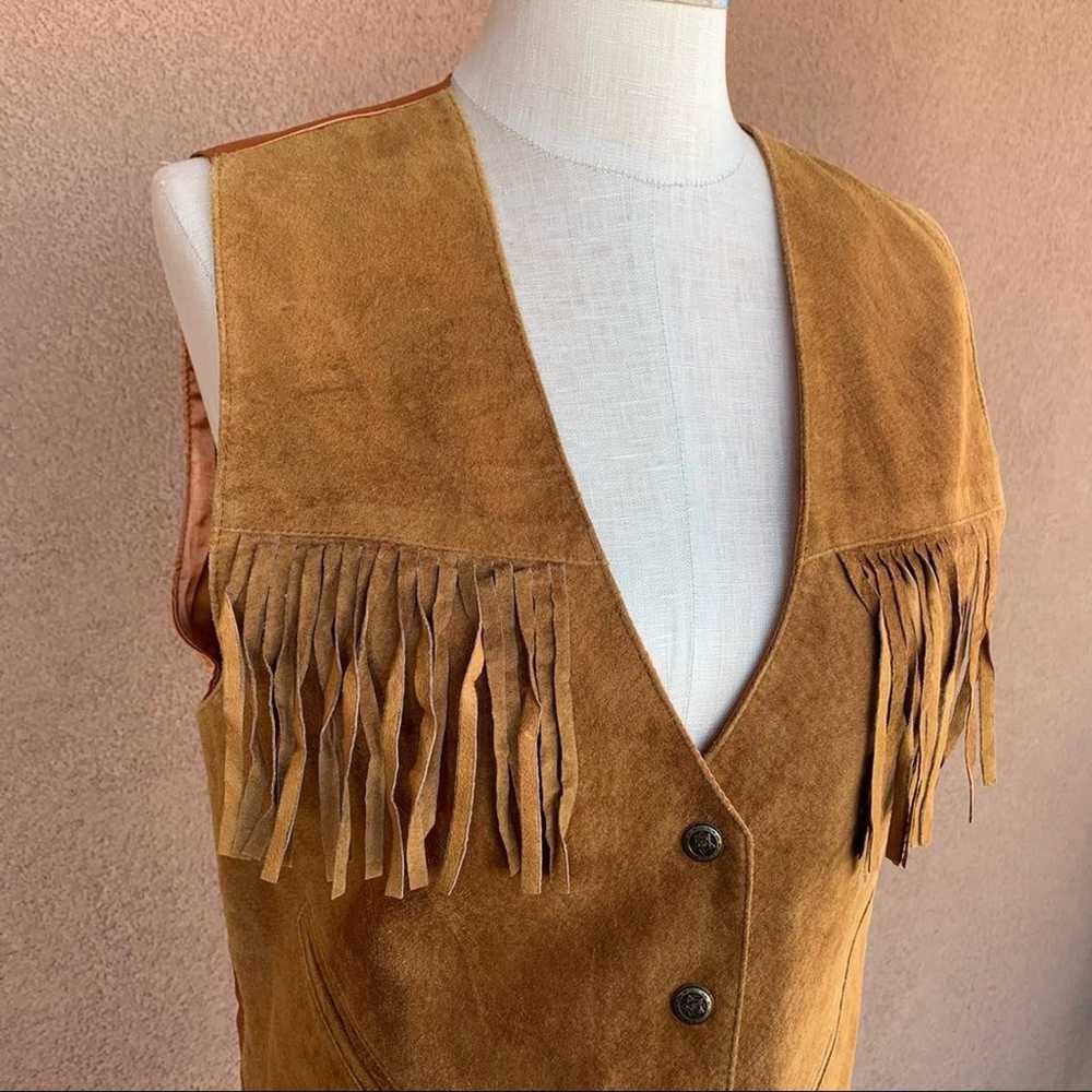 Vintage Quarters Suede Leather Vest - image 2