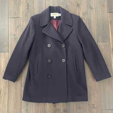 Talbots Pure Wool Navy Blue Peacoat 8 - image 1