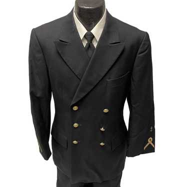 Unkwn Vtg BAWI German Military Sport Coat Black G… - image 1