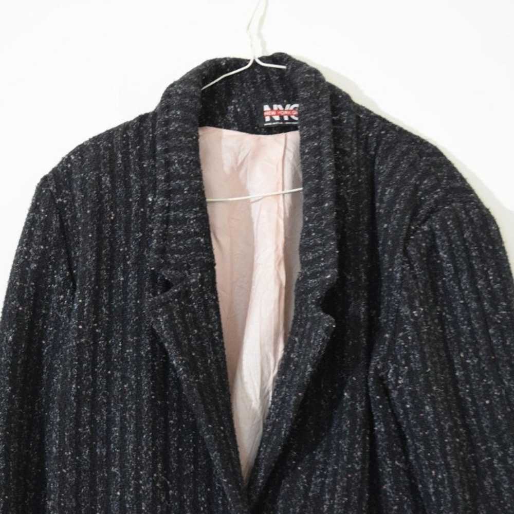 NEW YORK GIRL Vintage Heavy Wool Marled Pea Coat - image 5