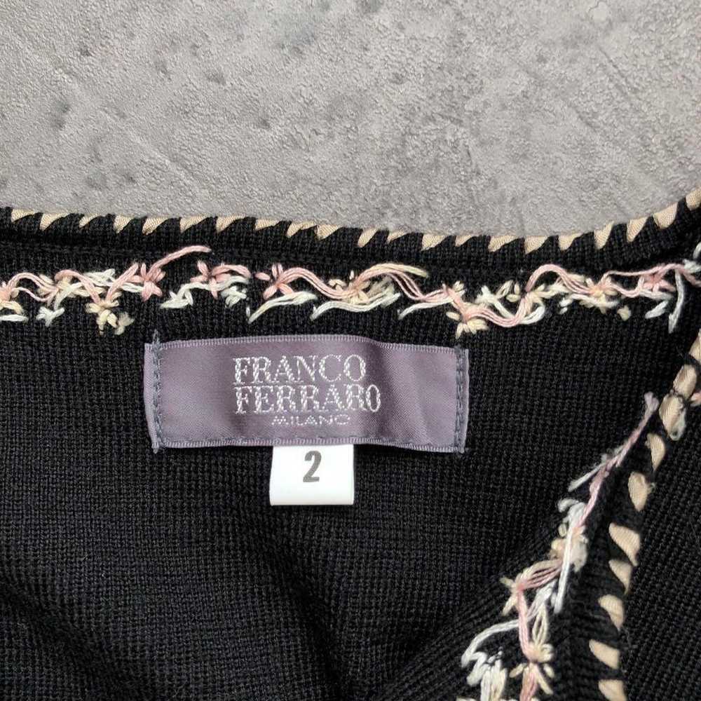 【FRANCO FERRARO】(2) Floral Print No Collar Knit C… - image 7