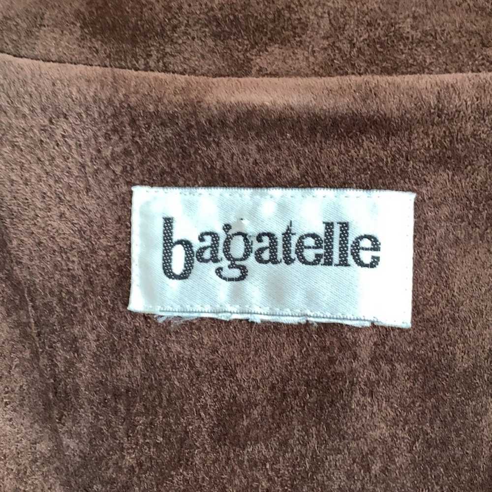 Vintage bagatelle chocolate brown suede genuine l… - image 5