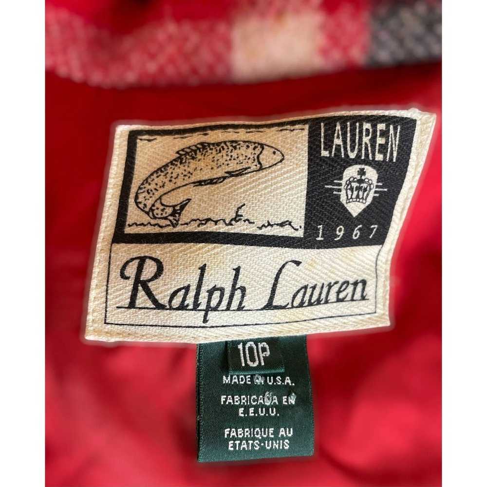 Lauren 1967 Ralph Lauren Vintage Red Wool Jacket … - image 5