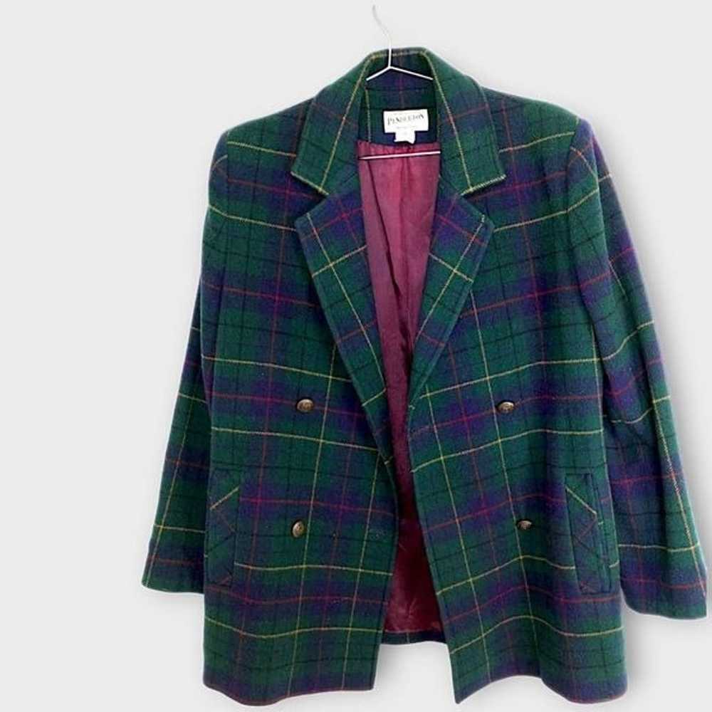 Pendleton Womens Jacket Sz 10 Wool Plaid Vtg 80s … - image 2