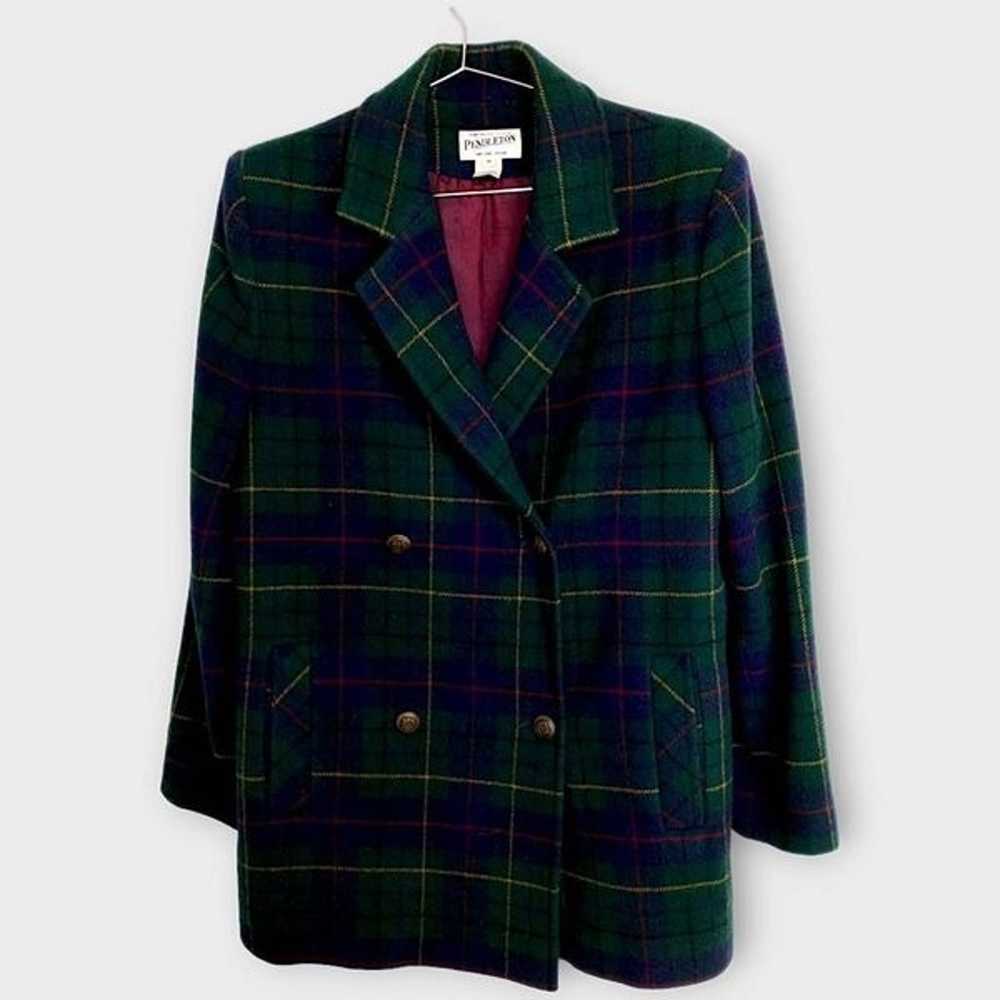 Pendleton Womens Jacket Sz 10 Wool Plaid Vtg 80s … - image 8