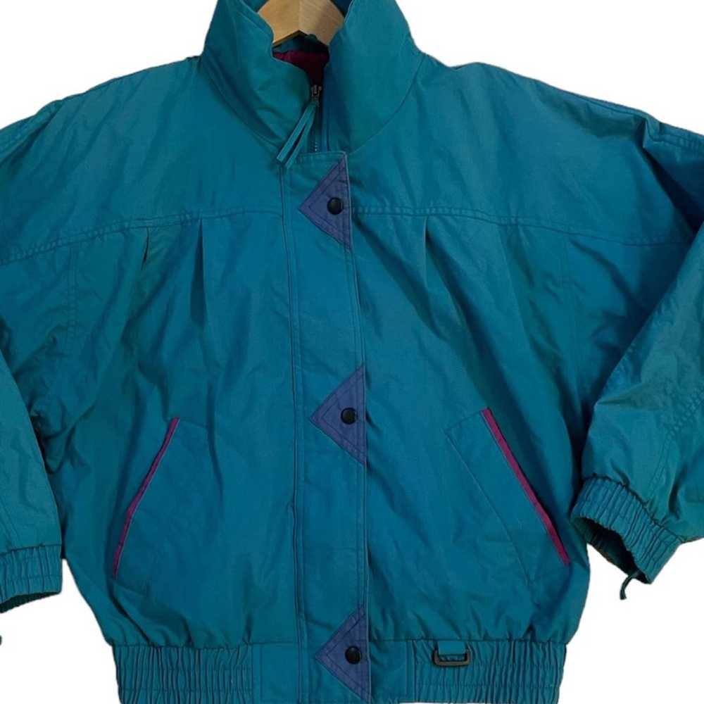 Vintage Sierra Experience Zip Up Bomber Jacket Te… - image 2