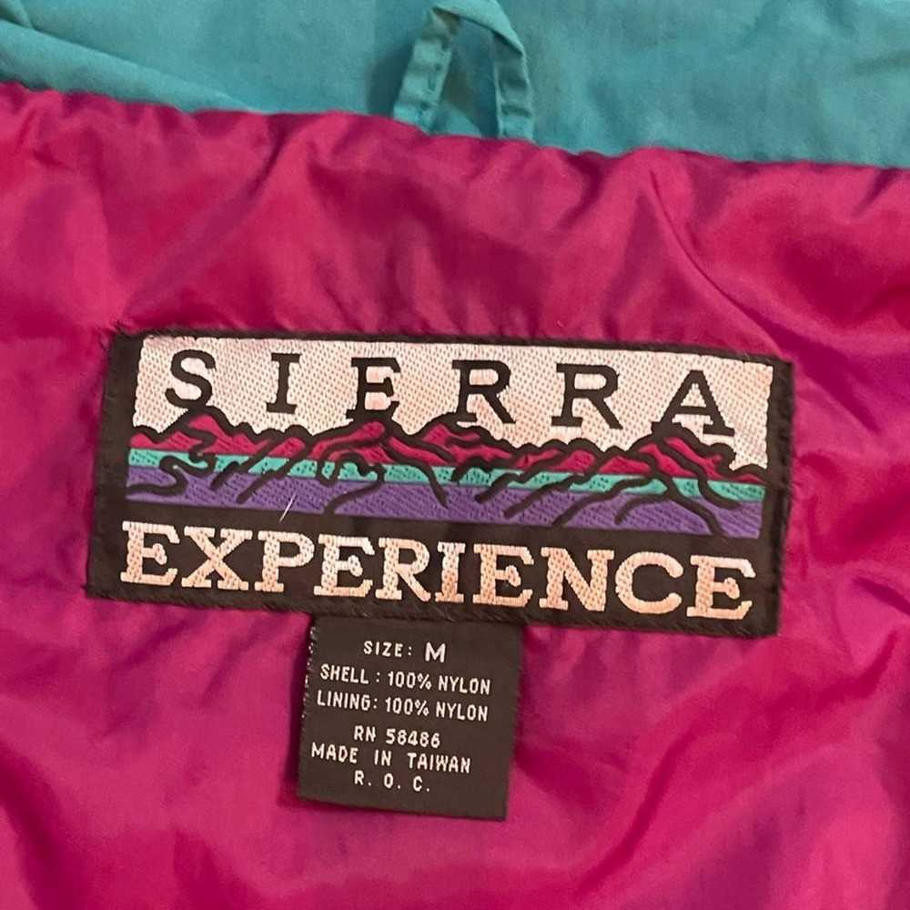 Vintage Sierra Experience Zip Up Bomber Jacket Te… - image 3