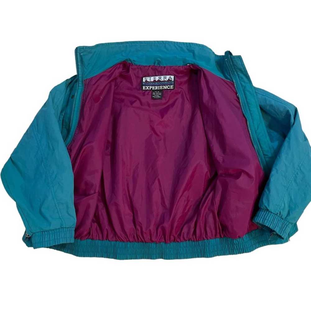 Vintage Sierra Experience Zip Up Bomber Jacket Te… - image 5