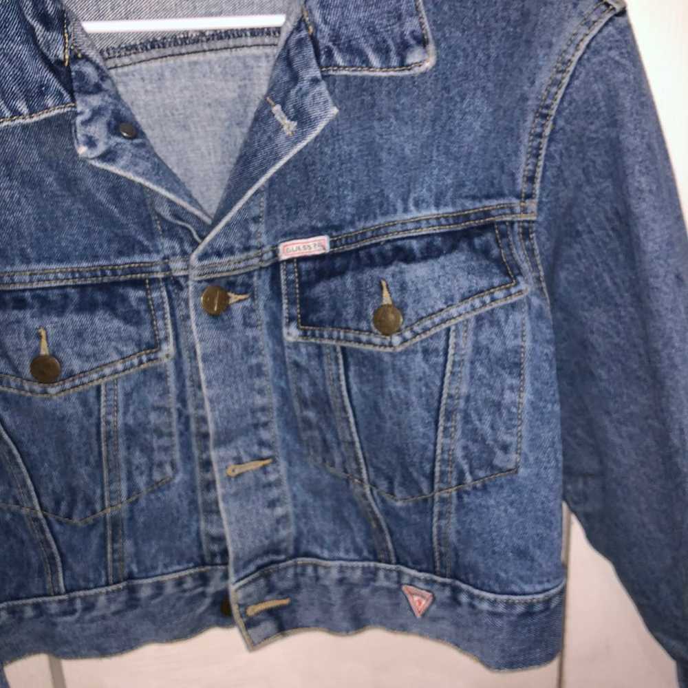 " GUESS"VINTAGE DENIM CROPPED JACKET - image 2