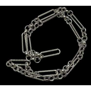 Other Silver Rolo And Twisted Paperclip Chain Nec… - image 1