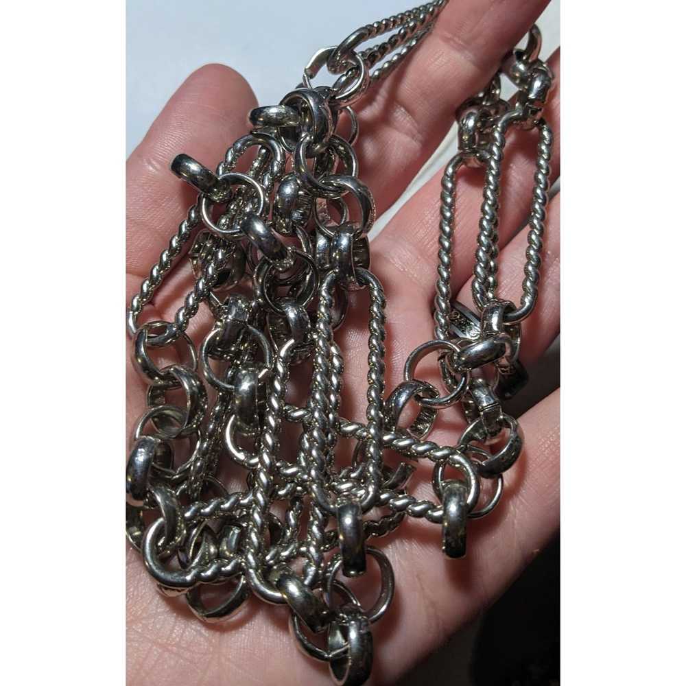 Other Silver Rolo And Twisted Paperclip Chain Nec… - image 4