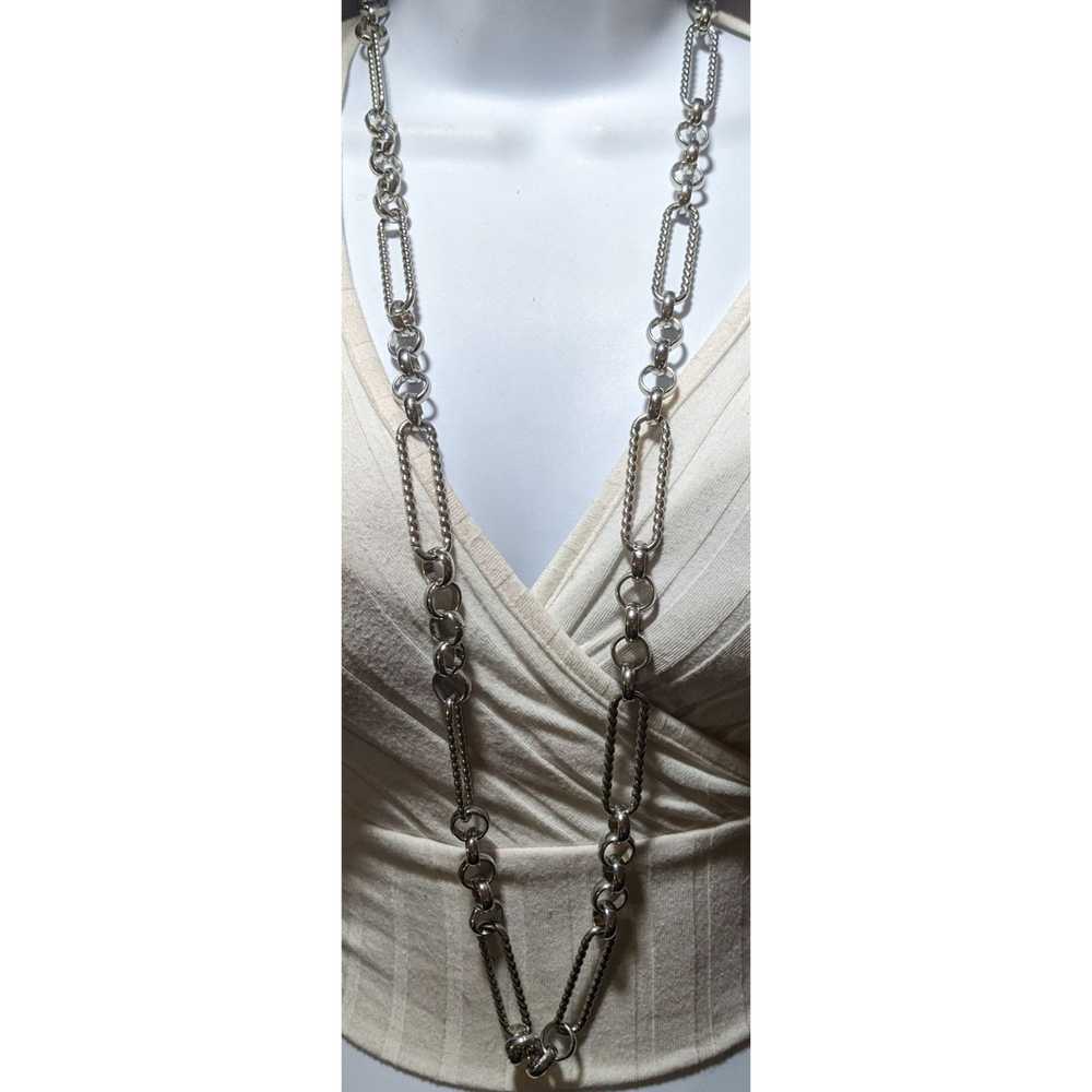 Other Silver Rolo And Twisted Paperclip Chain Nec… - image 5