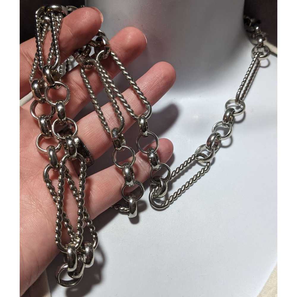 Other Silver Rolo And Twisted Paperclip Chain Nec… - image 6