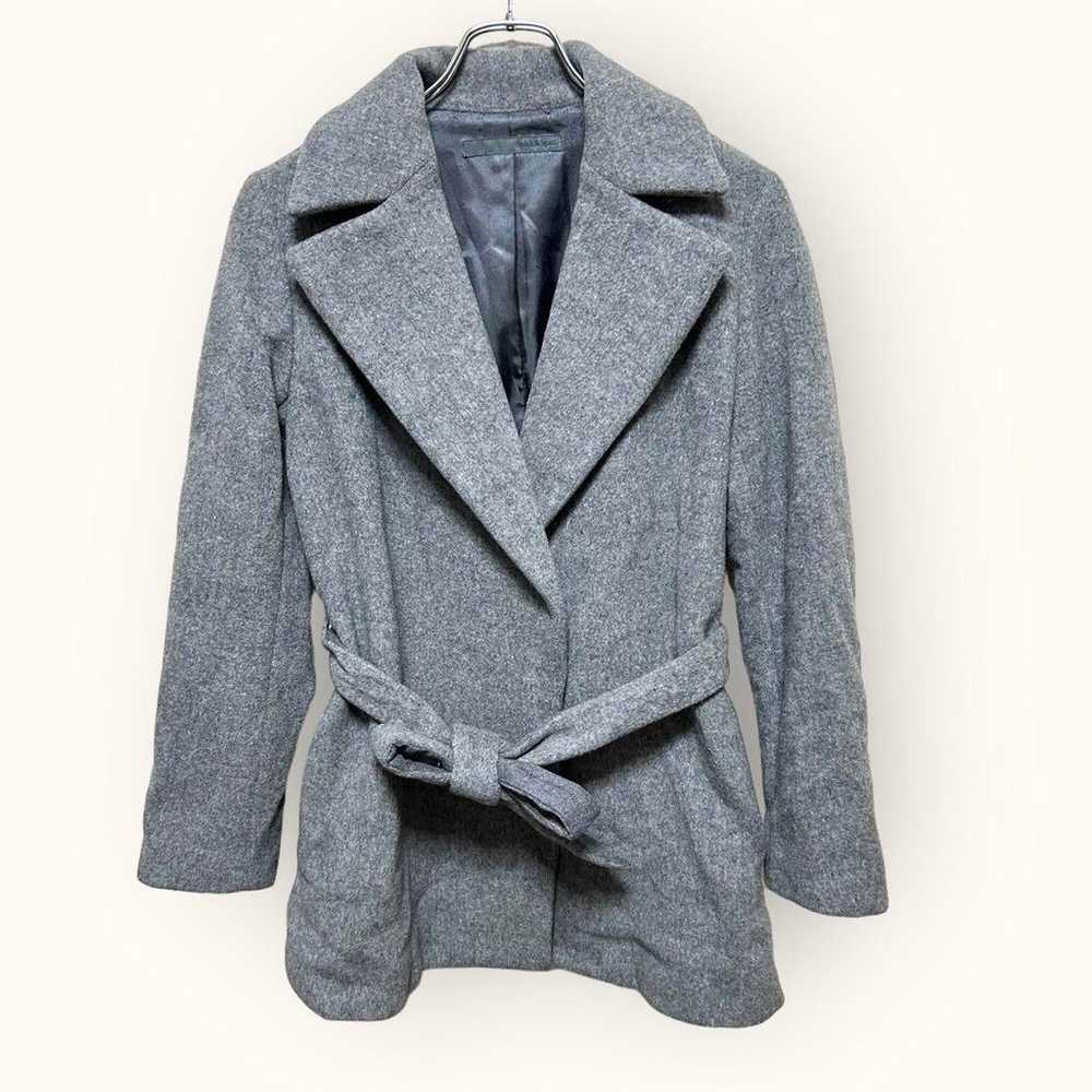 Spick and Span [M] Coat Big Collar Thick Wool Ble… - image 1