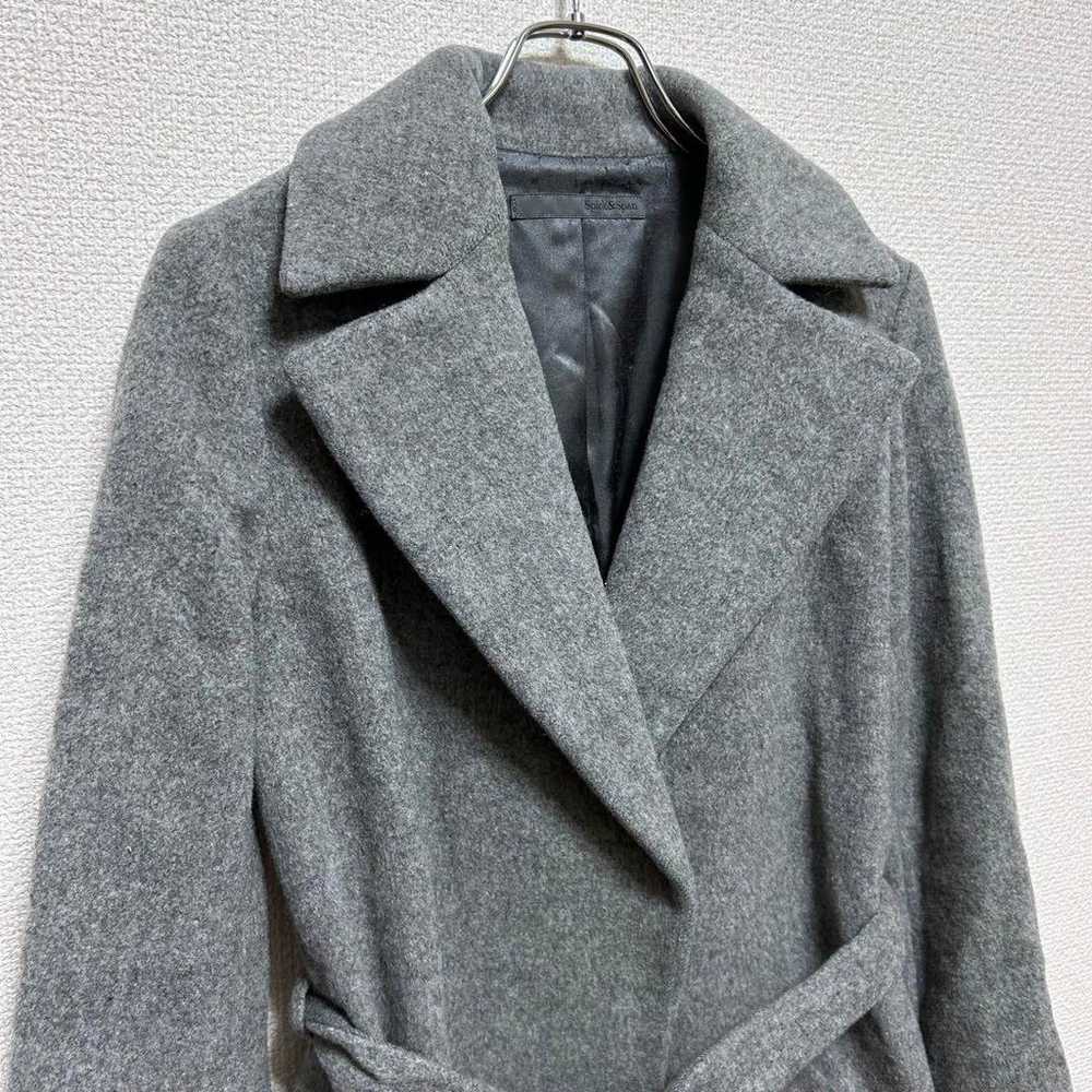 Spick and Span [M] Coat Big Collar Thick Wool Ble… - image 2