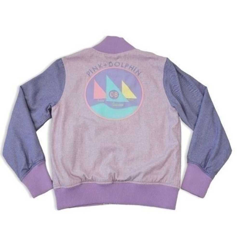 Pink+Dolphin Retro Lettermans Varsity Bomber Jack… - image 2