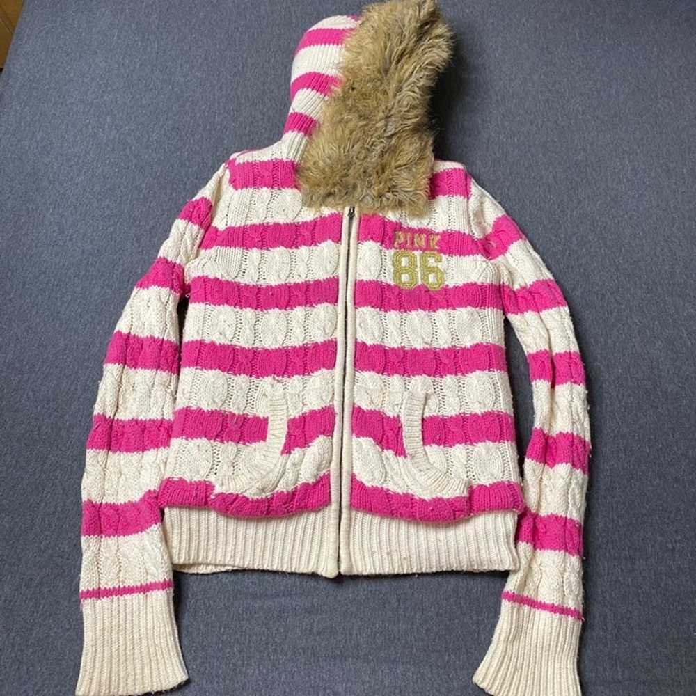 Victoria Secret Pink Vintage Fur Lined Hoodie - image 4