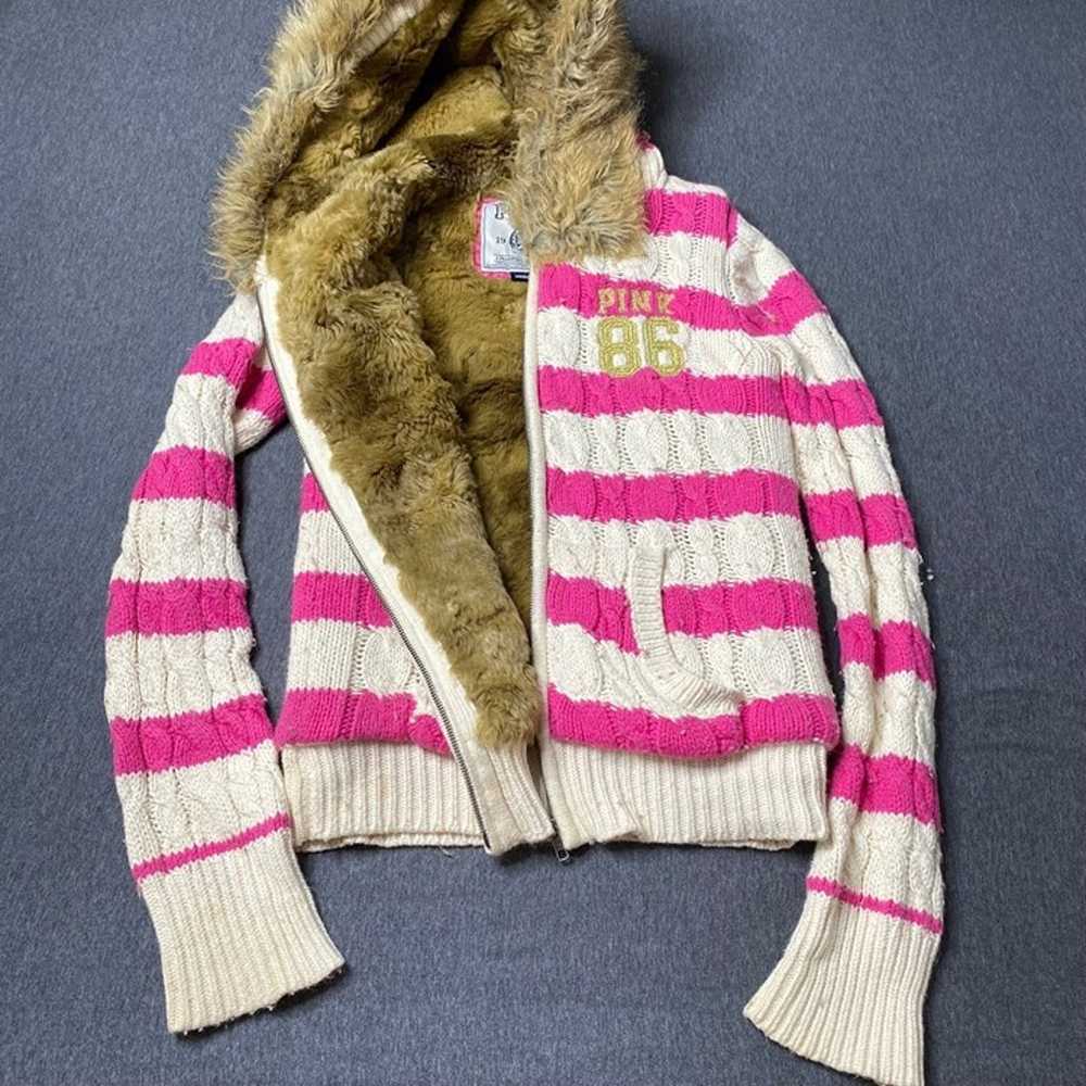 Victoria Secret Pink Vintage Fur Lined Hoodie - image 6