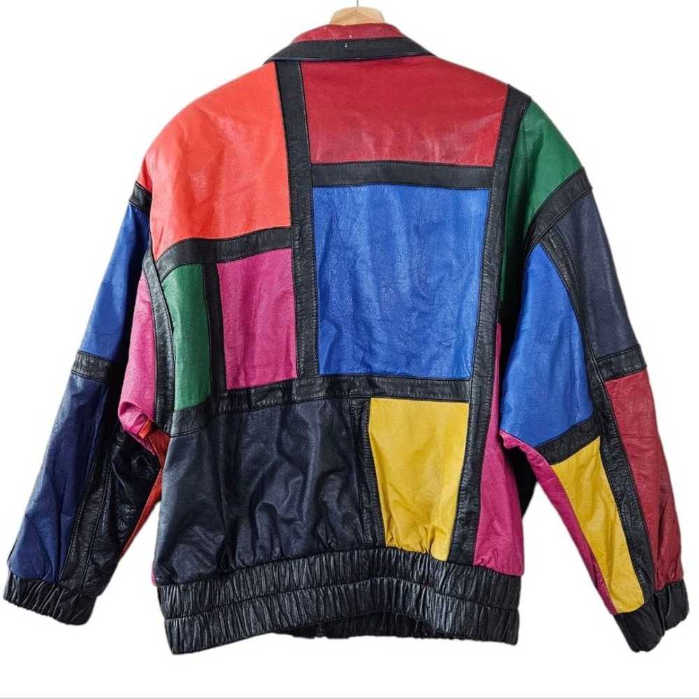 Preston & York Colorblock Leather Jacket - image 4