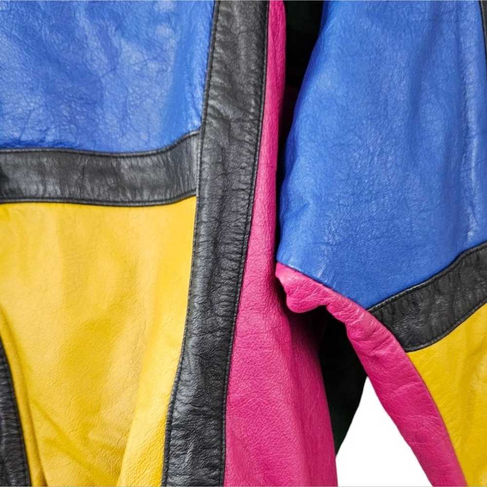 Preston & York Colorblock Leather Jacket - image 5