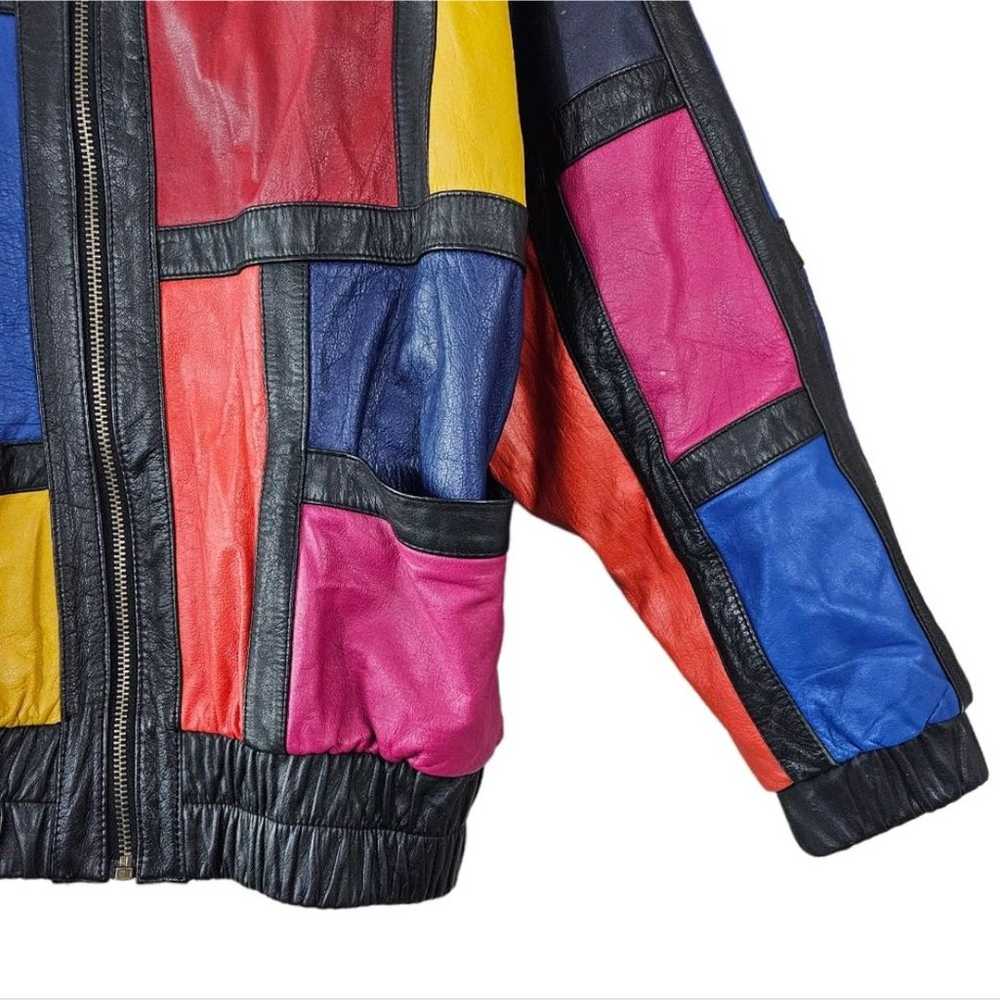 Preston & York Colorblock Leather Jacket - image 7