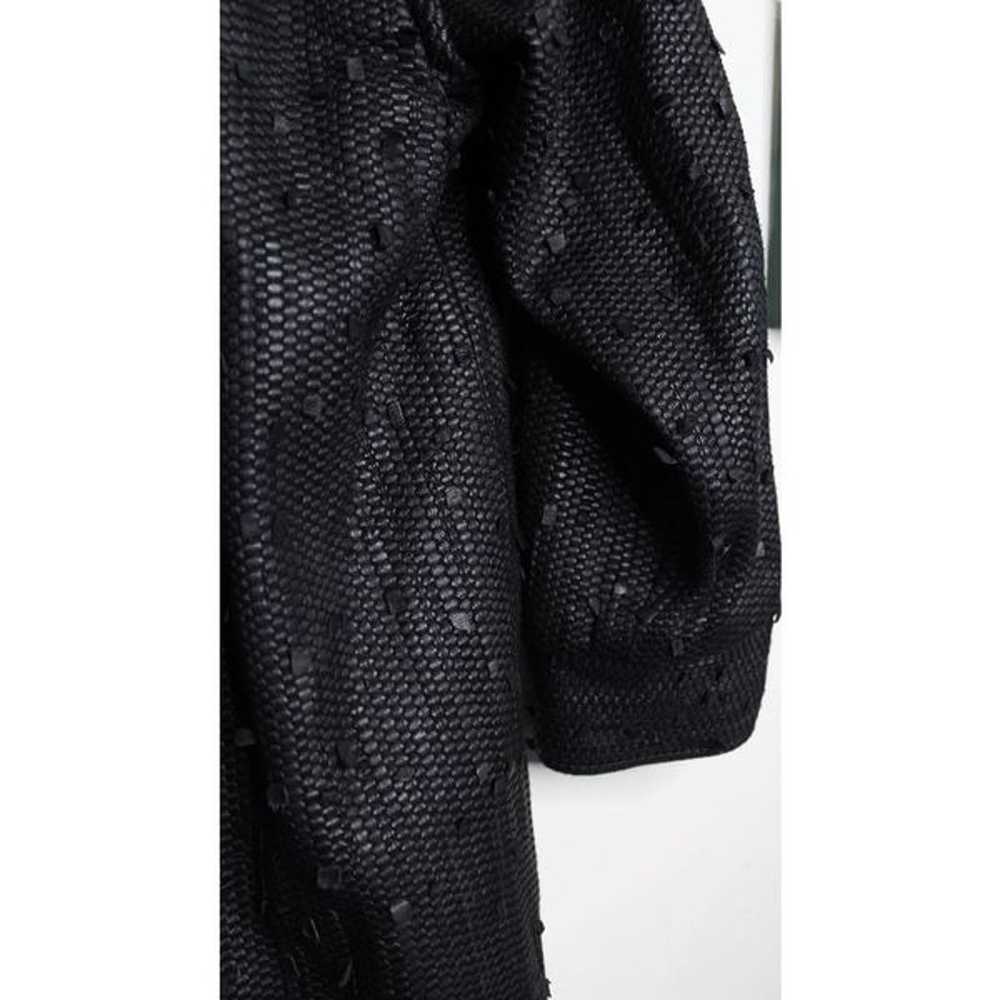 VTG Alfredo Pecora Rare Black Leather Long Jacket… - image 8