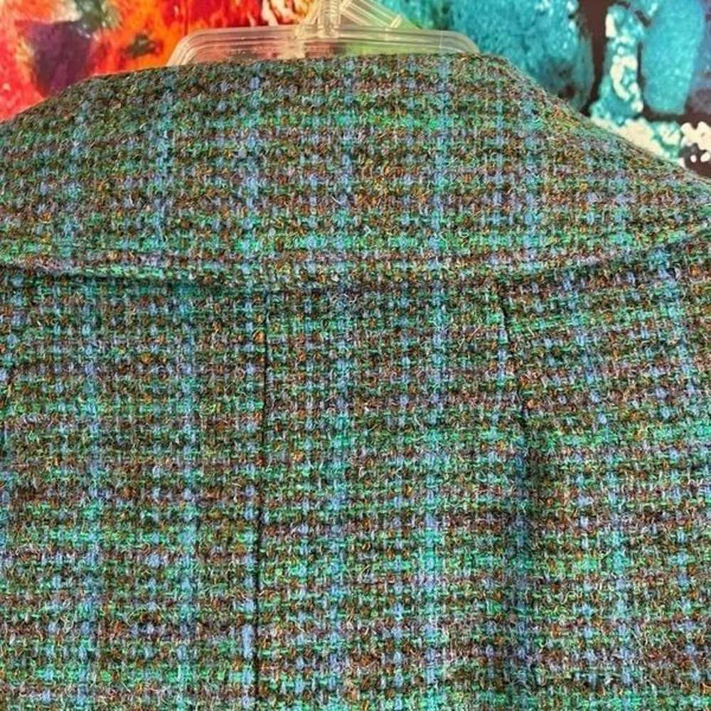 Vintage Harris Tweed Blue Hand Woven 100% VIRGIN … - image 10