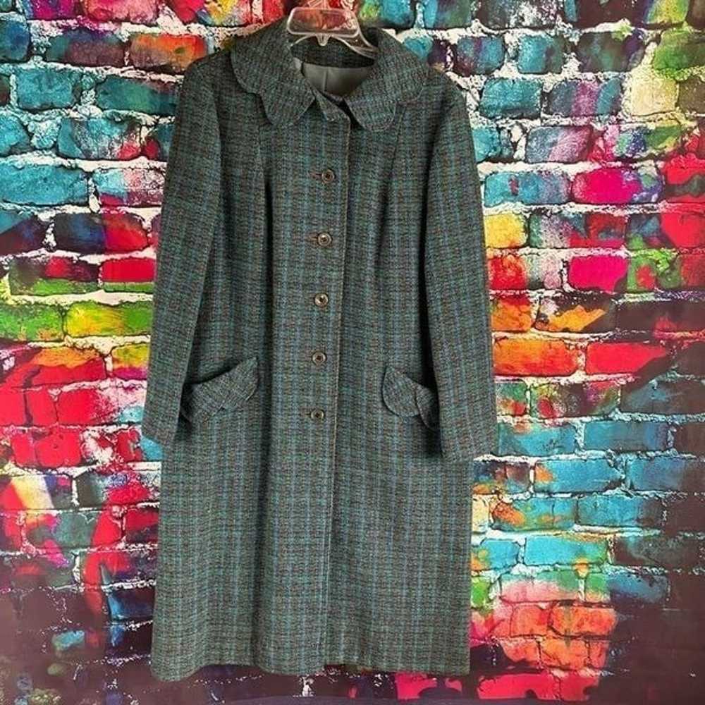 Vintage Harris Tweed Blue Hand Woven 100% VIRGIN … - image 1