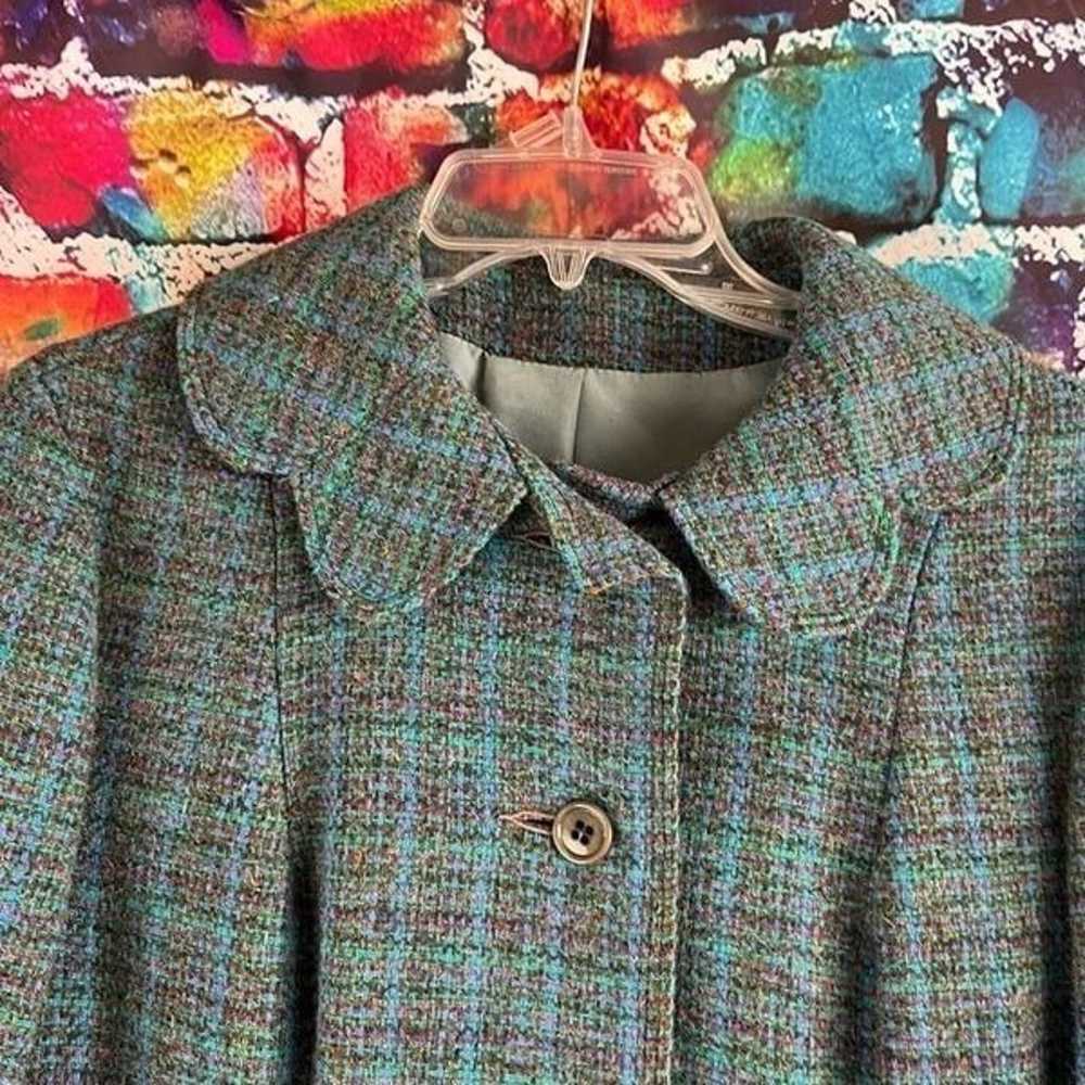 Vintage Harris Tweed Blue Hand Woven 100% VIRGIN … - image 2