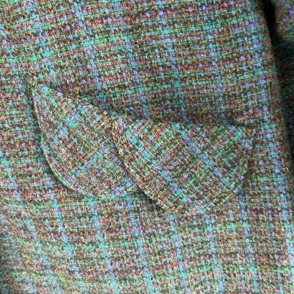 Vintage Harris Tweed Blue Hand Woven 100% VIRGIN … - image 5