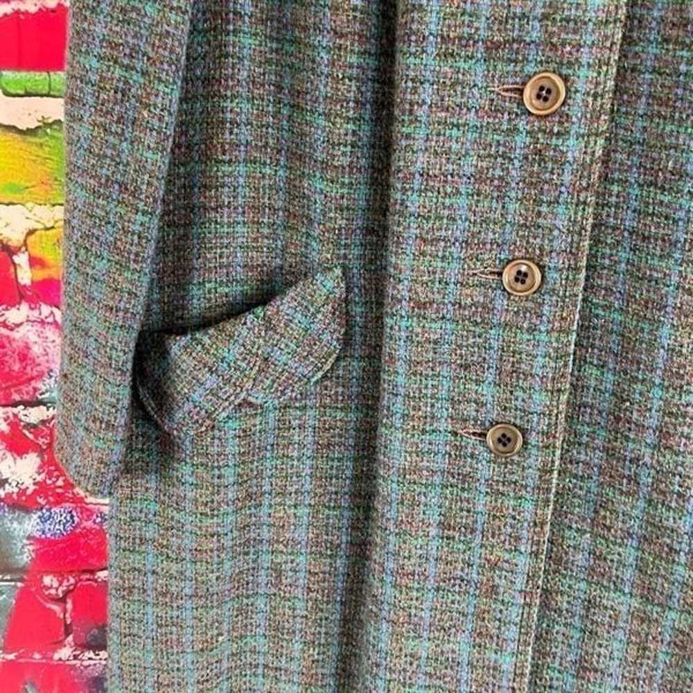 Vintage Harris Tweed Blue Hand Woven 100% VIRGIN … - image 7